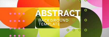 Abstract background, geometric composition, dynamic circles and round shapes design template, vector illustrationのイラスト素材