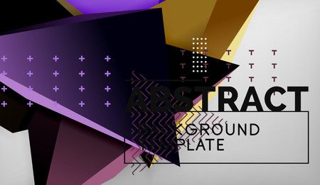 3d triangle geometric background design, modern poster templateのイラスト素材