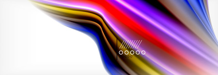 Fluid liquid colors abstract background, colorful geometric background - fluid shapes composition vectorのイラスト素材