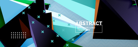3d triangular shapes geometric background. Origami style pattern with triange shapes for decorative...