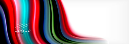 Abstract wave lines liquid fluid rainbow style color stripes background. Vector artistic illustration for presentation, app wallpaper, banner or posterのイラスト素材