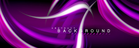 Blurred fluid colors background, abstract waves lines, mixing colours with light effects on light backdrop. Artistic illustration for presentation, app wallpaper, banner or postersのイラスト素材