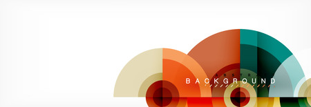 Round circles and triangles abstract background, vector illustrationのイラスト素材