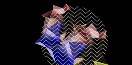 Vector triangular 3d geometric shapes background, modern poster design. Color triangles and lines...