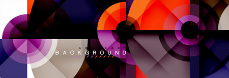 Geometric circle abstract background, creative geometric wallpaper, vector illustration