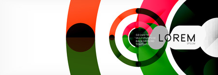 Round linear circle shapes background vector illustrationのイラスト素材