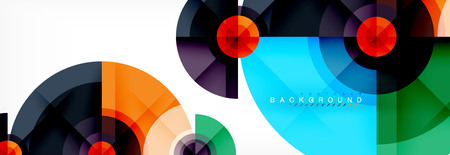 Geometric circle abstract background, creative geometric wallpaper, vector illustrationのイラスト素材