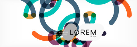 Abstract color lines on white. Modern colorful flow poster wave. Art design for your project. Vector illustrationのイラスト素材