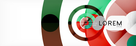 Vector outlined stroke circles composition, abstract backgroundのイラスト素材