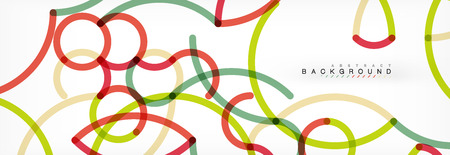 Abstract color lines on white. Modern colorful flow poster wave. Art design for your project. Vector illustrationのイラスト素材