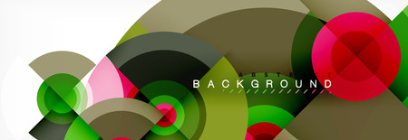 Circular vector abstract background, geometric styleのイラスト素材