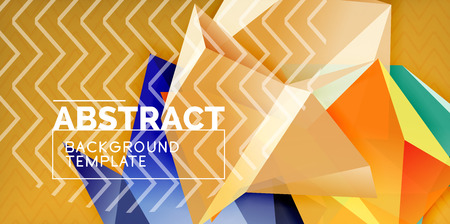 Triangular low poly background design, vector posterのイラスト素材