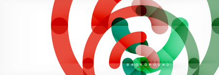 Vector outlined stroke circles composition, abstract backgroundのイラスト素材