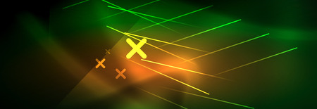 Abstract neon glowing light background. Dark background with lights. Abstract background with neon lights, night view.のイラスト素材