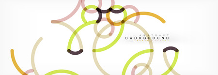 Abstract color lines on white. Modern colorful flow poster wave. Art design for your project. Vector illustrationのイラスト素材