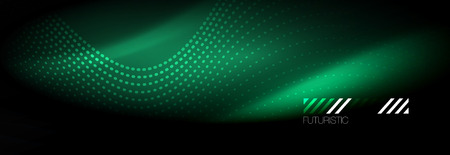 Glowing abstract blue particles wave on dark, shiny motion, Christmas and New Year magic space light. Vector techno abstract backgroundのイラスト素材