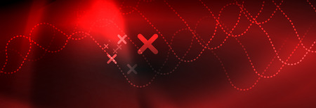 Dark neon light glowing template, abstract vector background lines designのイラスト素材