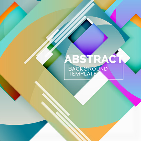Background abstract squares, geometric minimal template, vector illustrationのイラスト素材