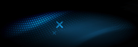 Glowing abstract wave on dark, shiny motion, Christmas and New Year magic space light. Techno abstract backgroundのイラスト素材