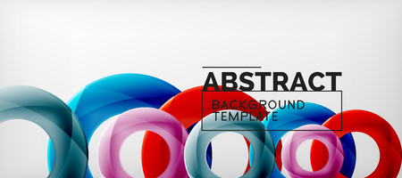 Vector circles abstract background, vector illustrationのイラスト素材