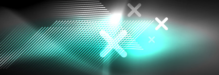 Shiny glowing lights neon color design background, vectorのイラスト素材