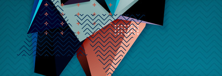 3d triangular shapes geometric background. Origami style pattern with triange shapes for decorative...