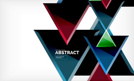 Triangular low poly background design, multicolored triangles. Vector illustrationのイラスト素材