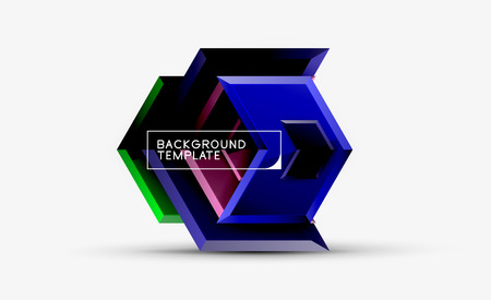 Abstract glossy techno arrows background, vector illustrationのイラスト素材