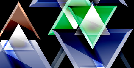 Glossy shiny triangles background