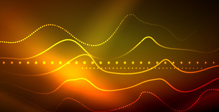 Neon wave abstract backgroundのイラスト素材