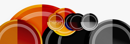 Colorful glossy circles background. Vectorのイラスト素材