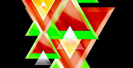 Glossy shiny triangles background