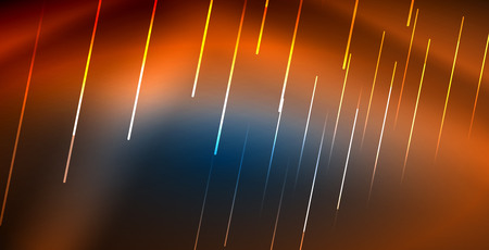 Neon glowing techno lines, blue hi-tech futuristic abstract background templateのイラスト素材