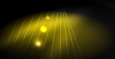 Glossy shiny glowing neon waves, magic space concept templateのイラスト素材