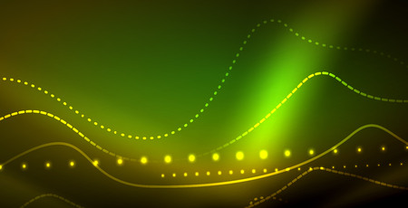 Glowing abstract wave on dark, shiny motion, magic space light. Vector techno abstract backgroundのイラスト素材