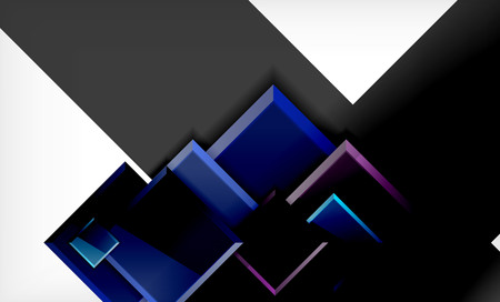 Colorful square and rectangle blocks background, vector geometric abstract design