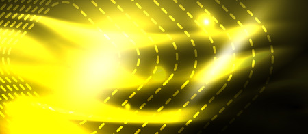Neon square shapes lines on glowing light background, vector designのイラスト素材
