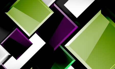 Bright colorful square shape blocks geometrical background, vector modern template