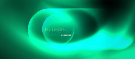 Neon glowing techno lines, hi-tech futuristic abstract background templateのイラスト素材