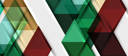 Abstract geometric background. Modern overlapping triangles. Unusual color shapes for your message. Business or tech presentation, app cover templateのイラスト素材
