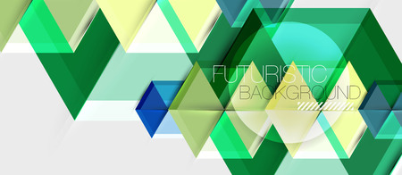 Bright color hexagon geometrical composition background, business presentation template