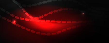 Smoky glowing waves in the dark. Dark abstract background with neon color light and wavy linesのイラスト素材