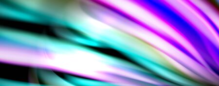 Fluid color waves with light effects, vector abstract background, modern template