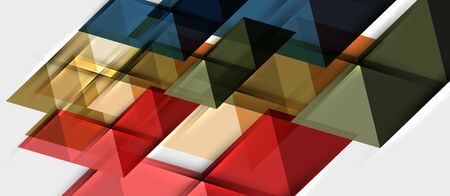 Triangle geometrical modern business presentation design template, abstract pattern for any...
