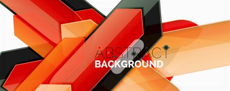 Geometric abstract background. Dynamic shapes compositionのイラスト素材