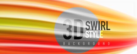 Color flowing waves, liquid conceptual abstract background. Vector