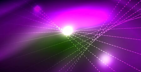 Shiny neon space background, vector templateのイラスト素材