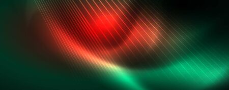 Vector neon light lines concept, abstract background, future techno hi tech templateのイラスト素材
