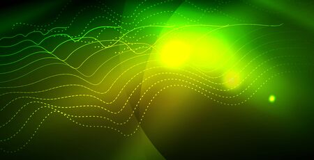 Shiny neon space background, vector templateのイラスト素材