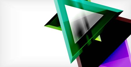 Glossy shiny triangles background, vector templateのイラスト素材